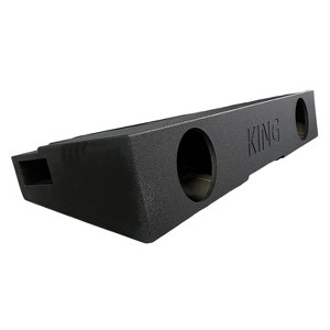 King Boxes AK-G25-28 8-In. Double-Speaker Black Sprayed Enclosure for Chevy® Silverado/GMC® Sierra 1500 Crew Cab 2007 through 2018 - 1 of 4