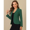 Allegra K Women's Elegant Work Office Lapel Collar Button Down Regular Fit Suit Blazer - 2 of 4