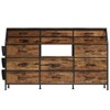 Dresser for Bedroom with 14 Drawers, 55" W Dresser with Side Pocket, Fabric Dressers & Chests of Drawers with Shelves, Sturdy Frame, Wood Top - 4 of 4