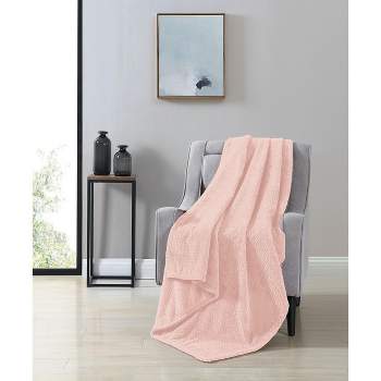 Kate Aurora Ultra Soft & Plush Herringbone Fleece Throw Blanket Covers