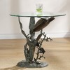 SPI Home Sea Turtle Table – Coastal Accent Furniture, Handcrafted Metal Base with Glass Top, 23” Height - 4 of 4