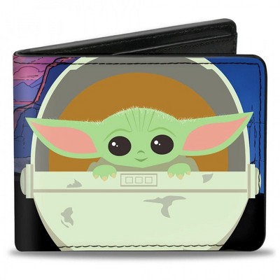 Adult The Mandalorian "The Child" Chibi Pod Vegan Leather Bi-Fold Wallet