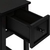 ACEPANO 21.75 in. W Solid Wood Side Table with 1 Storage Drawer & 1 Fixed Shelf for Living Room-Brown - 4 of 4