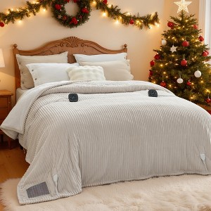 GentleSoft Heated Blanket Soft Ribbed Flannel Electric Blanket Gifts for Others - 1 of 4