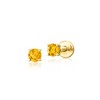 Pure Collection by Ross-Simons Citrine Flat-Back Earrings in 14kt Yellow Gold - 3 of 4