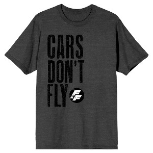 The Fast & the Furious Cars Don't Fly Men's Charcoal Gray Graphic Tee - 1 of 2