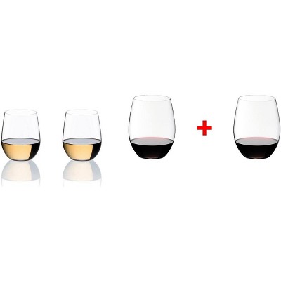 Riedel O-Wine Tumbler Cabernet/Merlot and Viognier/Chardonnay, Set of 4