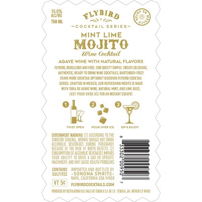 Flybird Baja Mojito Wine Cocktail - 750ml Bottle