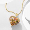 Ross-Simons Italian Murano Glass Heart Pendant Necklace in 18kt Gold Over Sterling Size - 4 of 4