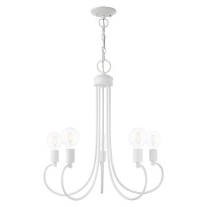 Livex Lighting Bari 5 - Light Chandelier in  White - 1 of 1