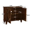 Lyngins Sideboard Buffet Cabinets with Brass Handles,Symmetrical Geometric Coffee Bar Cabinets,Credenzas for Kitchen,Entryway - 3 of 4