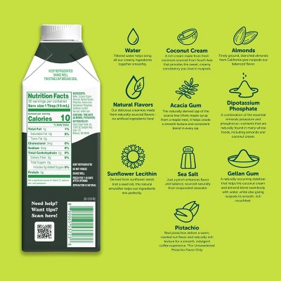 nutpods Unsweetened Pistachio Coffee Creamer - 25.4 fl oz