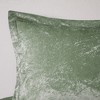 Sapphtopaz 4-Piece Blush Crushed Velvet Comforter Set, Diamond Quilted Full/Queen Quilt Set with 2 Shams & Decorative Pillow -Green - 2 of 4