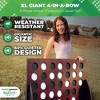 SWOOC Games - XL Giant 4 In A Row (4ft x 3ft) - All Weather with Carrying Case and Noise Reducing Design - 60% Quieter - Giant Connect 4 Discs To Win - 2 of 4