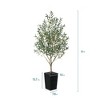 DR.Planzen 72" Artificial Olive Tree - 6FT UV Resistant Fake Plant with 15.7" Tall Planter Planter for Indoor House Plants & Tall Floor Decor - 2 of 4