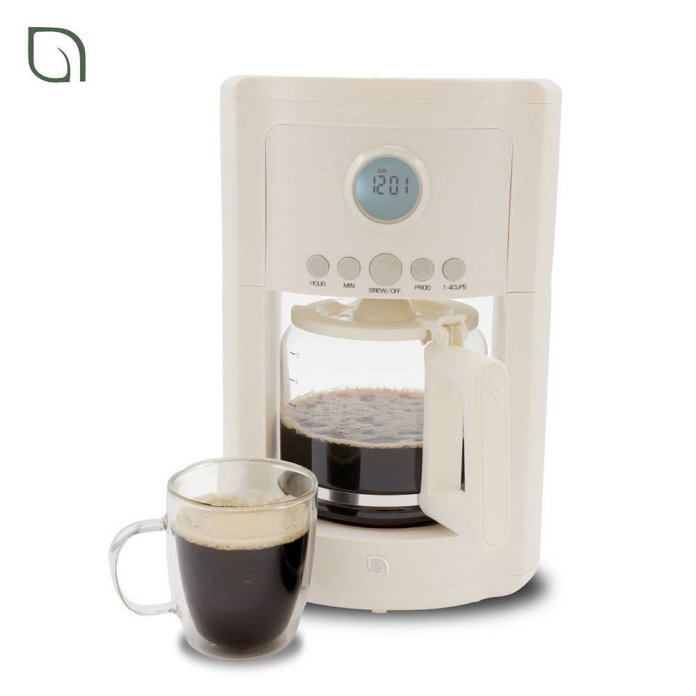 Willow Kitchen 12 Cup Programmable Drip Coffee Maker Machine,Keep Warm Setting & 24h Program with Auto Shut-Off White