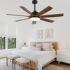 Bella Depot 60" Black Modern Ceiling Fan with LED Light and Remote 6-speed Reversible DC Motor - 4 of 4