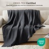 Gulches Stone Ridge [DARK Gray] Waffle Weave Cotton 108x90 King Blanket Blanket - 4 of 4