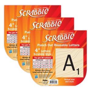 Eureka® Scrabble™ Deco 4" Letters, 96 Per Pack, 3 Packs - 1 of 2