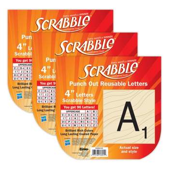 Eureka® Scrabble™ Deco 4" Letters, 96 Per Pack, 3 Packs