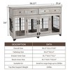 58" Wooden Dog Crate Furniture with Openable Divider, 2 Drawers, 5 Doors，2 Rooms and End Table/Tv Stand Function for Large/Medium/Small - 3 of 4