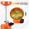 Waste Oil Drain Tank , Air Operated Fluid Transfer Container with Toolbox & Wheels - 2 of 4