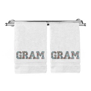 BC BARE COTTON Monogrammed Hand Towels, Personalized Gift, Set of 2 - Embroidered Writing with GAGA - 1 of 4