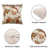 Merry Christmas Joy Xmas Trees Red Throw Pillow Covers, 18 x 18 Inch - 2 of 2