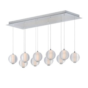 ET2 Lighting Rhythm 10 - Light Island Pendant Light in  Polished Chrome - 1 of 4