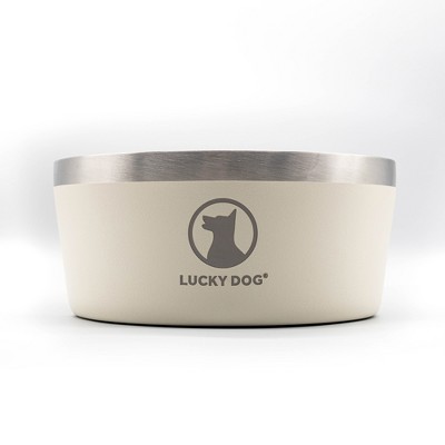 Lucky Dog INDULGE Food Grade Double Wall Stainless Steel Constructed Pet Dog Bowl