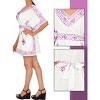 HAPPY BAY Women's Holiday Beachwear Mini Swim Suit Summer Bathing Suit Cover-up Short Swing Dress for Women 1X-2X White Solid - 2 of 3