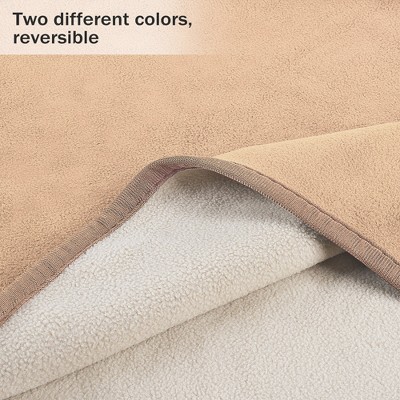 King Size Beige Reversible Waterproof Fleece Blanket