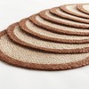 Plum & Post Jute Coil Round Placemats, Set of 8 - Natural/Rust - 3 of 4