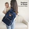 KeaBabies Explorer Diaper Bag Backpack, Large Diaper Bags for Girl, Boy, Baby Diaper Backpack with Changing Pad - 3 of 4