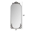 58"x24" Arched Vintage Full Body Mirror, Ornate Carved Applique, Wall Mount Mirror for Retro Home Decor, Bronze/Silver - ModernLuxe - 3 of 4