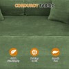 Dolonm 77.9" Teddy Corduroy Sofa Foldable sofa Bed Compressed boneless sofa with 2 cushions - 4 of 4
