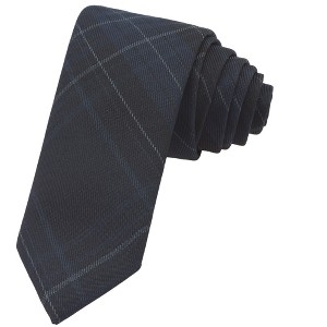 INSPIRE CHIC Plaid Woven Self-tied Striped Skinny Necktie 2.8" for College Graduation Campus 1 Pc - 1 of 4