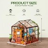 ROBOTIME DIY Miniatures Dollhouse Craft Kits Tiny House Model, Multicolored, 7.68"*6.89"*6.89" - 3 of 4
