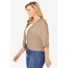 Woman Within Plus Size Rib Trim Cardigan Shrug - 4 of 4