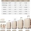 NAYSAYE Bag and Luggage Sets 6 Piece Luggage Set with TSA Lock and Expandable Hardshell for Business Travel, White, 18.5"*12"*30" - 3 of 4