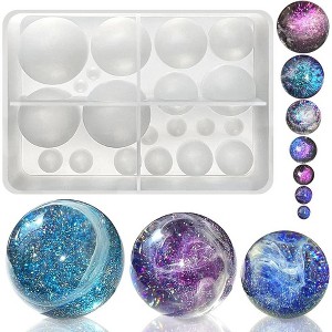 JDICTION 20-Cavity Silicone Sphere Molds - Round Ball Resin Mold Set for Jewelry Making & Craft Orbs - 1 of 4