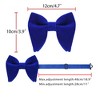 INSPIRE CHIC Men's Velvet Pre-Tied Solid Color Pocket Square Adjustable Bow Tie 1 Pair - 3 of 4