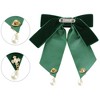 INSPIRE CHIC Women's Retro Velvet Ribbon Pre-Tied Big Bowknot Brooch Pin - 3 of 4