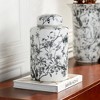 Dahlia Studios Prentiss 12" High Black and White Ceramic Ginger Jar with Lid - 2 of 4