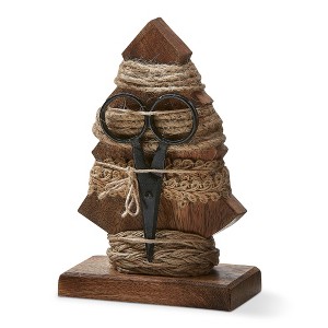 tagltd TREE RIBBON Set of 4 & SCISSOR SET NATURAL - 1 of 2