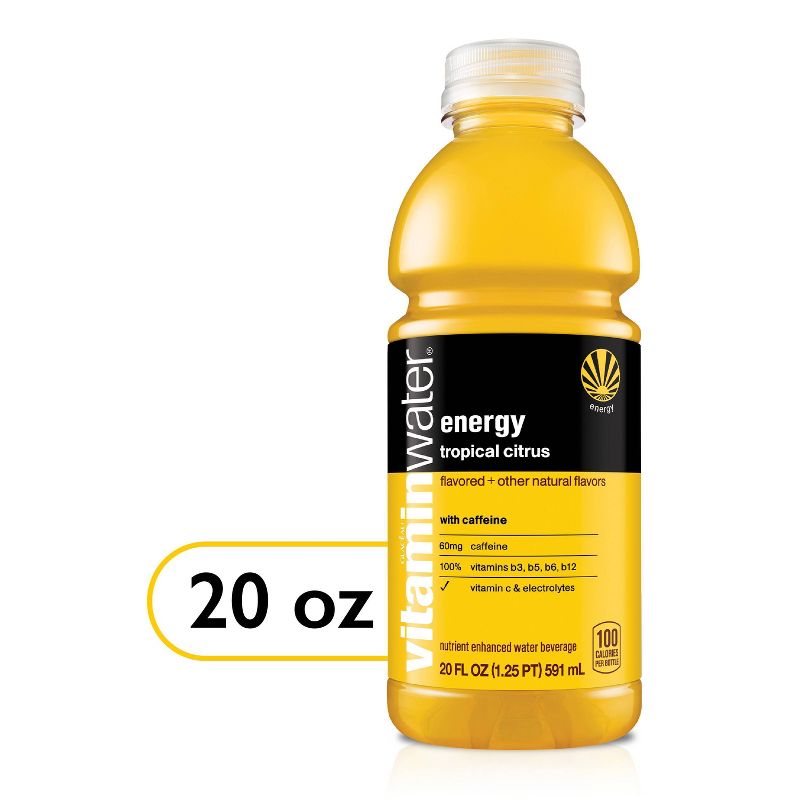 vitaminwater energy tropical citrus - 20 fl oz Bottle, 1 of 10
