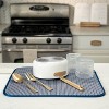 LunaLulinlk Dish Drying Mat, 16” x 18”, Absorbent Microfiber Kitchen Counter Mat, Dish Drying Pad Large, Blue - 4 of 4