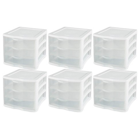 Sterilite 12-Pack White Stackable Storage Drawer Tower 10.6-in H x