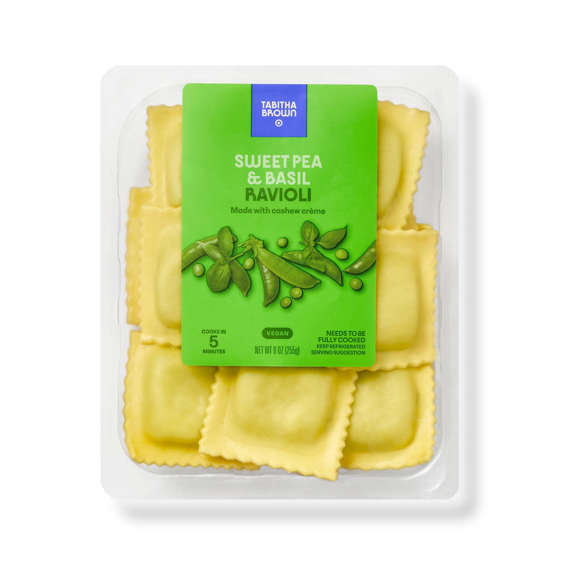 Sweet Pea & Basil Vegan Ravioli - 9oz - Tabitha Brown for Target