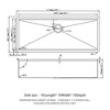 Gulches 45"x19" Single Bowl Undermount Workstation Kitchen Sink, 16 Gauge 304 Stainless Steel - 4 of 4